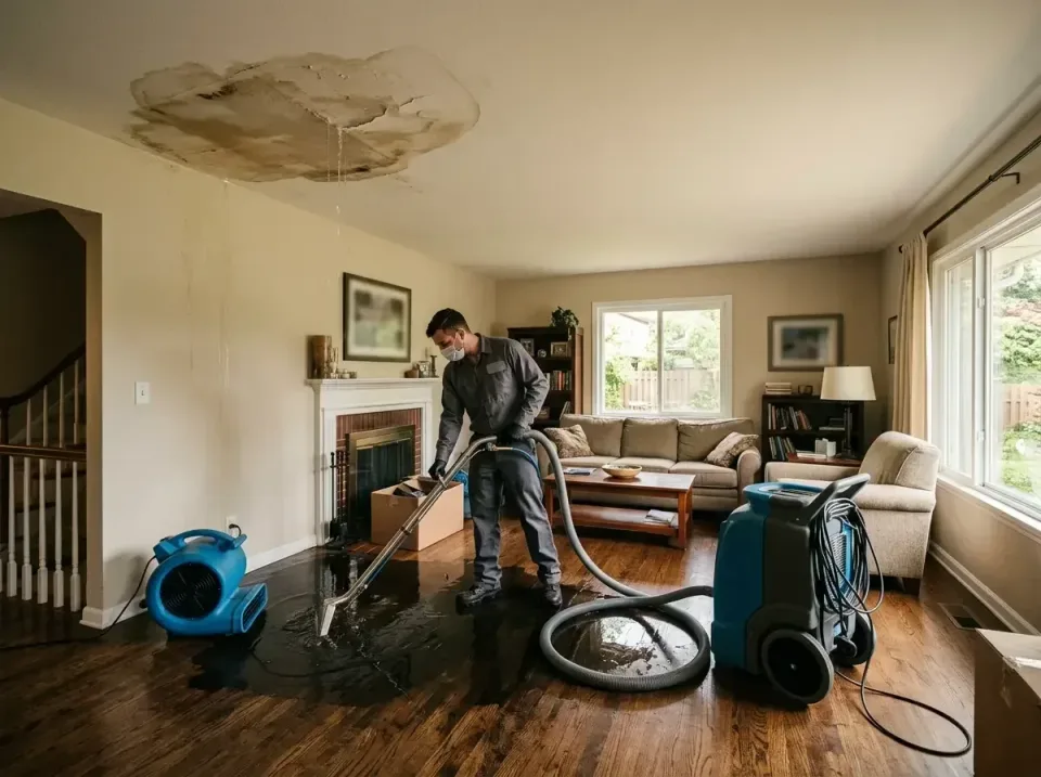 attic-pipe-burst-ceiling-drip-008 — frequently asked questions, Water Damage Restoration & Carpet Care in Cumberland, WI